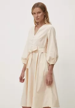 Answear Lab rochie din bumbac culoarea bej, mini, evazati imagine