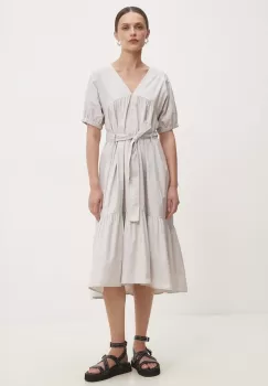 Answear Lab rochie din bumbac culoarea bej, mini, evazati imagine