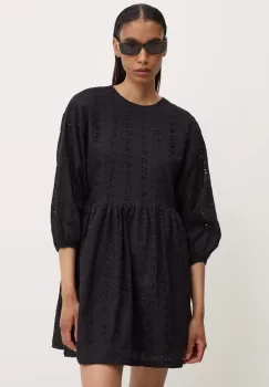 Answear Lab rochie din bumbac culoarea negru, mini, evazati imagine