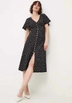 Answear Lab rochie din bumbac culoarea negru, mini, evazati imagine