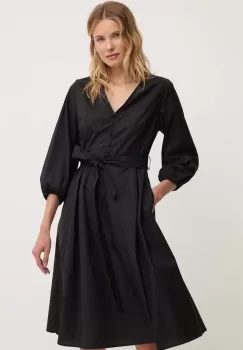 Answear Lab rochie din bumbac culoarea negru, mini, evazati imagine