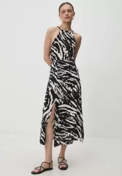 Answear Lab rochie din bumbac culoarea negru, mini, evazati imagine