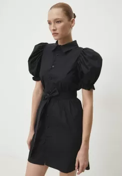 Answear Lab rochie din bumbac culoarea negru, mini, evazati imagine