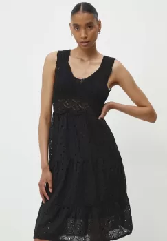 Answear Lab rochie din bumbac culoarea negru, mini, evazati imagine