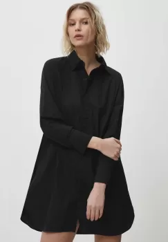 Answear Lab rochie din bumbac culoarea negru, mini, evazati imagine