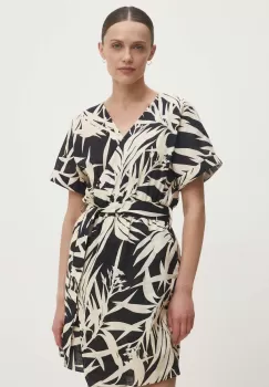 Answear Lab rochie din bumbac culoarea negru, mini, evazati imagine