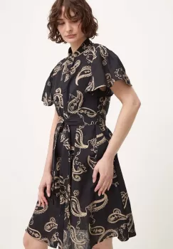 Answear Lab rochie din bumbac culoarea negru, mini, evazati imagine