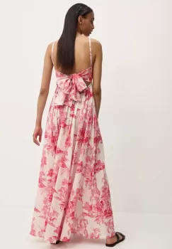 Answear Lab rochie din bumbac culoarea rosu, maxi, evazati imagine