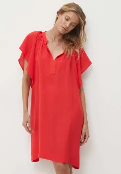 Answear Lab rochie din bumbac culoarea rosu, mini, oversize imagine