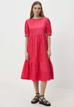 Answear Lab rochie din bumbac culoarea roz, mini, evazati imagine