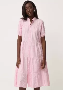 Answear Lab rochie din bumbac culoarea roz, mini, evazati imagine