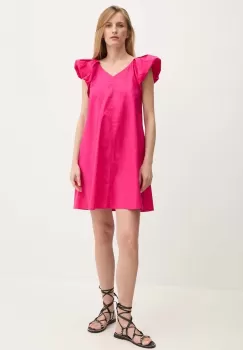 Answear Lab rochie din bumbac culoarea roz, mini, evazati imagine