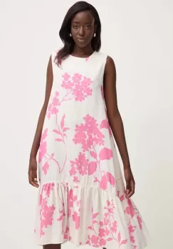 Answear Lab rochie din bumbac culoarea roz, mini, evazati imagine