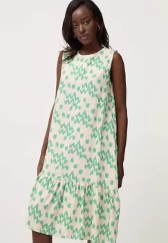 Answear Lab rochie din bumbac culoarea verde, mini, drept imagine