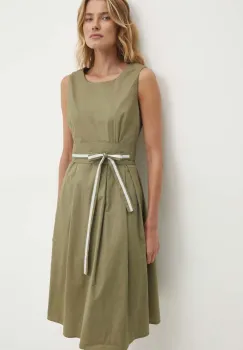 Answear Lab rochie din bumbac culoarea verde, mini, evazati imagine