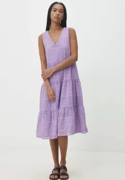 Answear Lab rochie din bumbac culoarea violet, mini, drept imagine