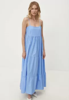 Answear Lab rochie din bumbac maxi, evazati imagine