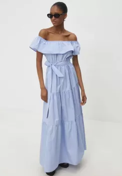 Answear Lab rochie din bumbac midi, evazati imagine