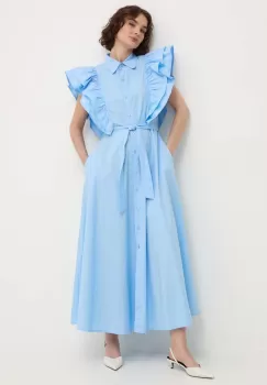 Answear Lab rochie din bumbac midi, evazati imagine