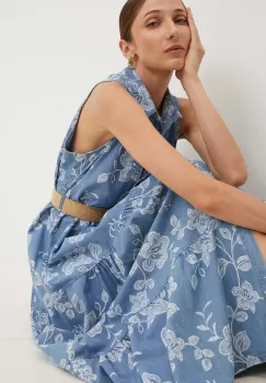 Answear Lab rochie din bumbac midi, evazati imagine