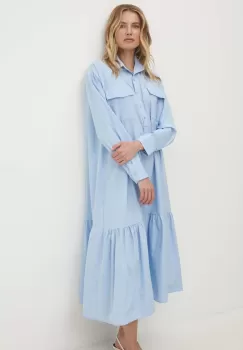 Answear Lab rochie din bumbac midi, evazati imagine