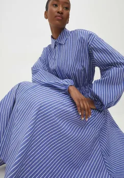 Answear Lab rochie din bumbac midi, evazati imagine