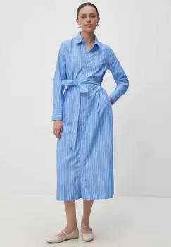 Answear Lab rochie din bumbac midi, evazati imagine