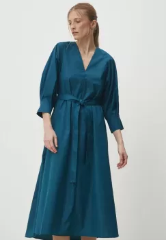 Answear Lab rochie din bumbac midi, evazati imagine