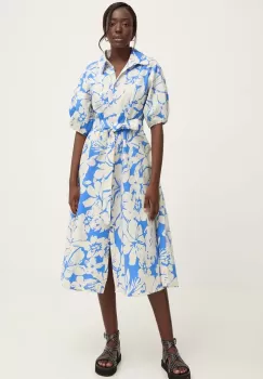 Answear Lab rochie din bumbac midi, evazati imagine