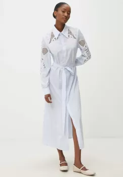 Answear Lab rochie din bumbac midi, evazati imagine