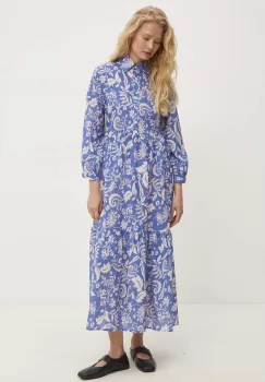 Answear Lab rochie din bumbac midi, evazati imagine