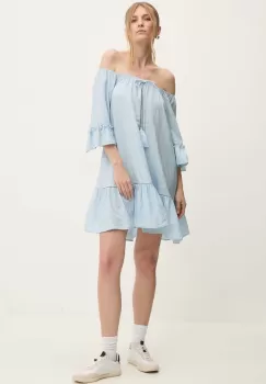 Answear Lab rochie din bumbac mini, evazati imagine