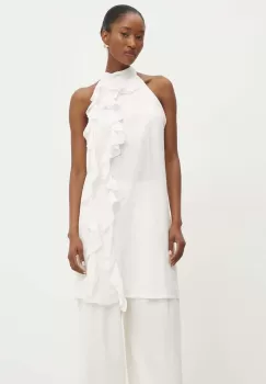 Answear Lab rochie din in culoarea alb, mini, drept imagine