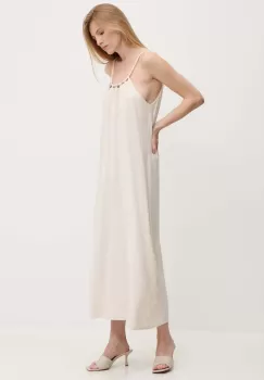 Answear Lab rochie din in culoarea bej, midi, drept imagine