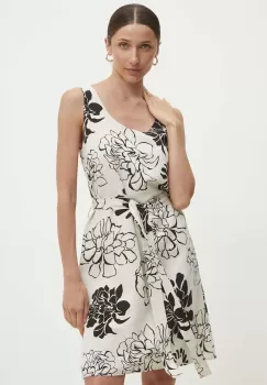 Answear Lab rochie din in culoarea bej, mini, evazati imagine