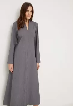 Answear Lab rochie din lana culoarea gri, maxi, oversize imagine