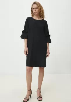 Answear Lab rochie din lana culoarea negru, mini, drept imagine