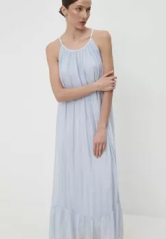 Answear Lab rochie din matase maxi, evazati imagine