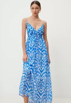 Answear Lab rochie din matase maxi, evazati imagine