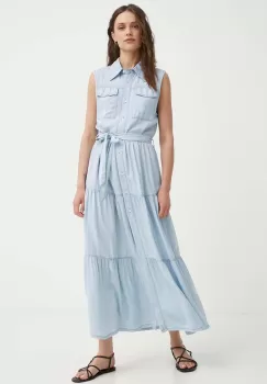 Answear Lab rochie jeans maxi, evazati imagine