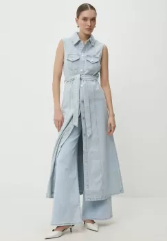Answear Lab rochie jeans midi, evazati imagine