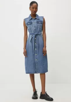 Answear Lab rochie jeans mini, evazati imagine