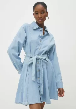 Answear Lab rochie jeans mini, evazati imagine