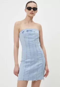 Answear Lab rochie jeans mini, mulata imagine