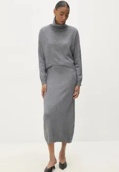 Answear Lab rochie si pulover culoarea gri imagine