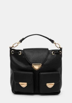 Answear Lab rucsac femei, culoarea negru, mic, neted imagine