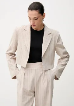 Answear.LAB sacou culoarea bej, desfacut, modelator imagine