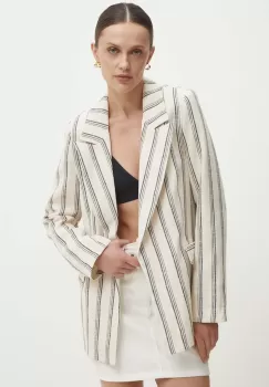 Answear Lab sacou culoarea bej, desfacut, modelator imagine