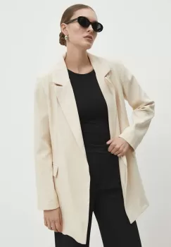 Answear Lab sacou culoarea bej, desfacut, neted imagine