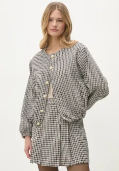 Answear Lab sacou culoarea bej, un singur rand de nasturi, modelator imagine